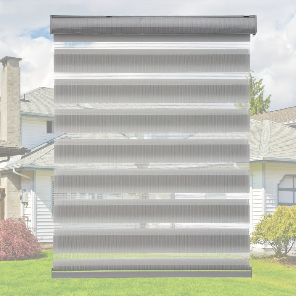 Cordless Zebra Blinds Double Layer Light Control Window Shades for Bedroom Living Room Office Easy Install Multiple Sizes