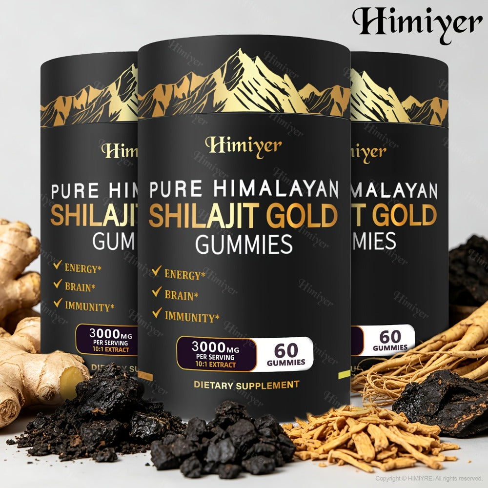 Shilajit Supplement 3000mg with Ginger, Ginseng & Ashwagandha – Pure Fulvic Acid & Multi-Mineral Phytonutrient Formula for Energy, Vitality