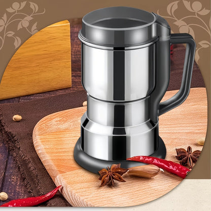 Electric Coffee Grinder 300W 25000RPM, 8-Blade Stainless Steel Spice & Grain Mill for Coffee Beans