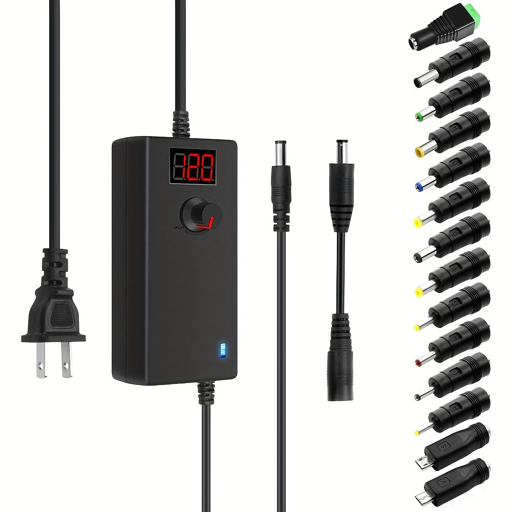 Adjustable AC DC Power Adapter 24W 3-12V 2A Universal Power Supply 100-240V with LED Voltage for an Everyday Personal Care Routine
