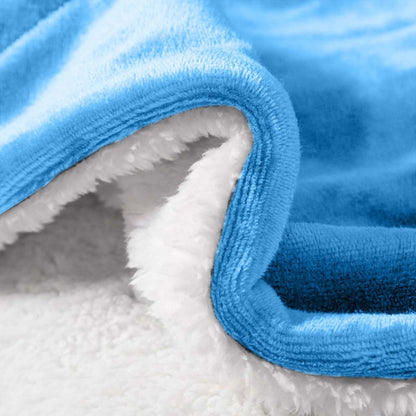 480GSM Sherpa Fleece Blanket, Double-Sided Heavy Throw for Couch, Bed & Travel, Reversible All Season