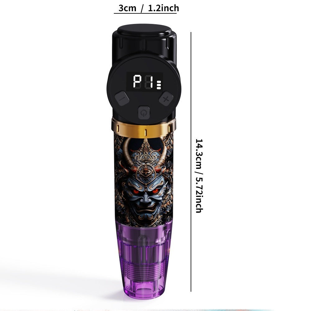 Tattoo Machine Kit INKSOUL TM-78 Wireless Rotary Pen with Carry Case, 10 Cartridges, Ink Cups and Transfer Paper