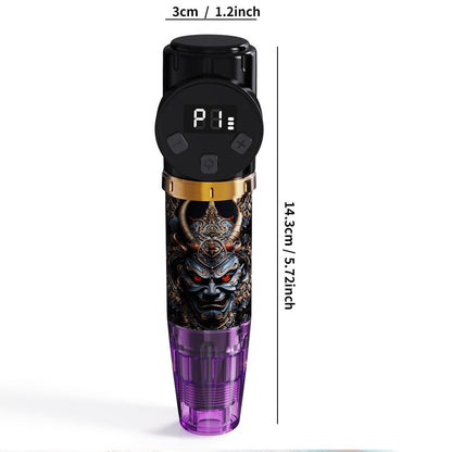 Tattoo Machine Kit INKSOUL TM-78 Wireless Rotary Pen with Carry Case, 10 Cartridges, Ink Cups and Transfer Paper
