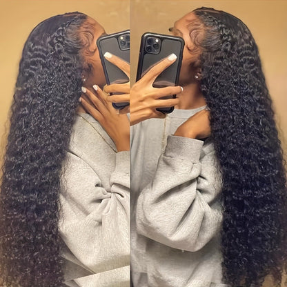 Loose Curly Wave Lace Front Wig 13x4 Synthetic Glueless Pre Plucked Heat Resistant Natural Hairline