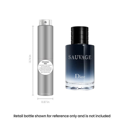 Dior Sauvage Eau de Toilette Travel Spray 5ml 0.17oz – Men's Cologne Fresh Aromatic Woody Fragrance Mini Atomizer 100% Authentic