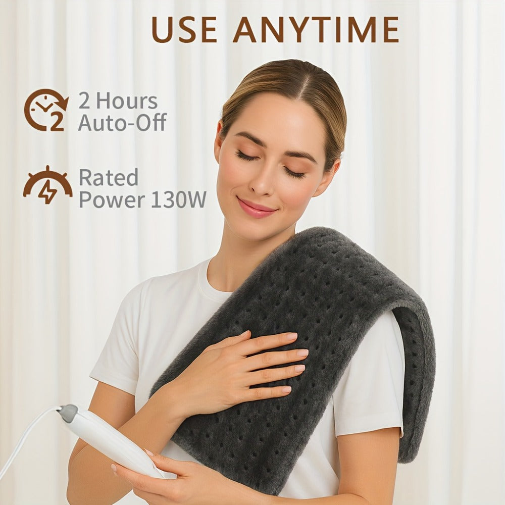 Heating Pad for Back & Neck Pain, Ultra Flannel, Fast Heating, Dry & Moist Heat, Auto Shut-Off