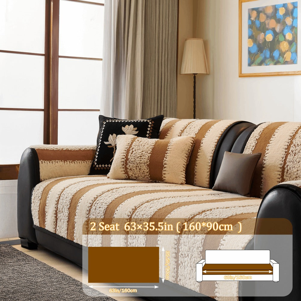 Sofa Cover Plush Sectional Couch Slipcover Durable Furniture Protector for Pets Cats Dogs for Entryways, Bedrooms and Living Spaces