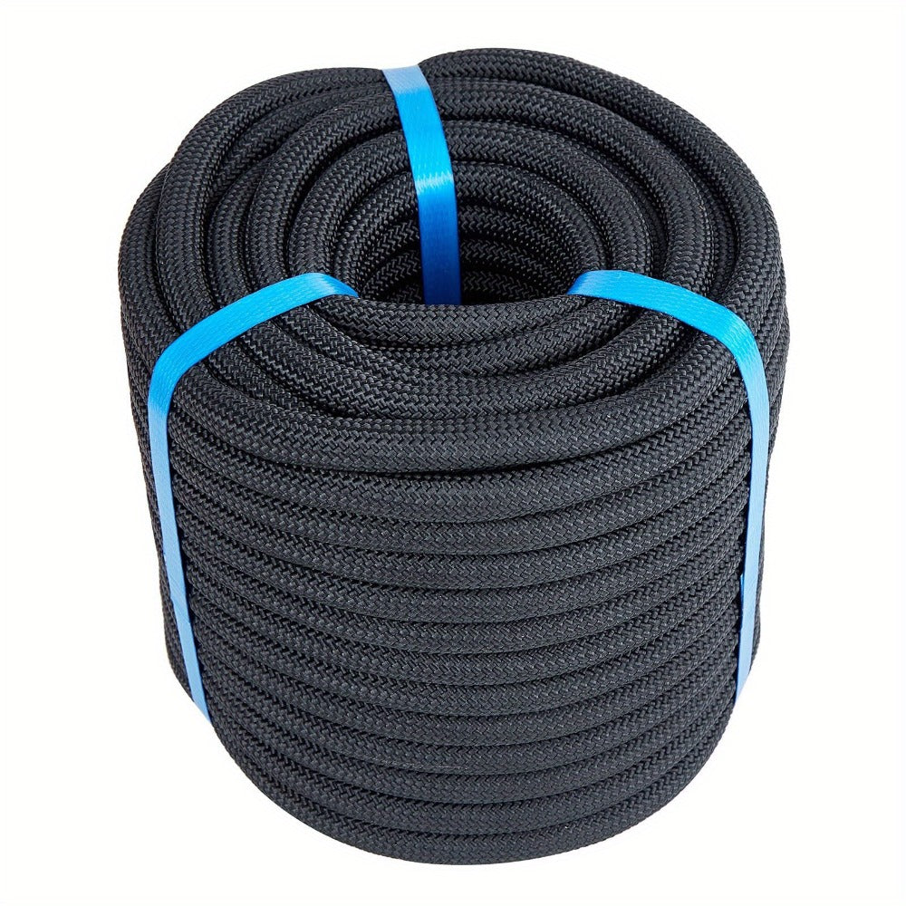 Double Braided Nylon Rope 1/2 Inch Polyester, 100ft 150ft 200ft Multi-Color for Anchoring Towing Cargo Sailing Dock Lines & Outdoor Use