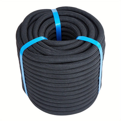 Double Braided Nylon Rope 1/2 Inch Polyester, 100ft 150ft 200ft Multi-Color for Anchoring Towing Cargo Sailing Dock Lines & Outdoor Use