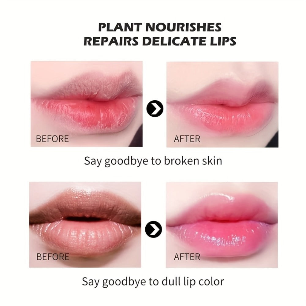 Jelly Flower Lipstick Set 6-Pack Color Changing Lip Balm Temperature Activated Tint Hydrating Squalane Formula Moisturizing Tinted Lip Gloss