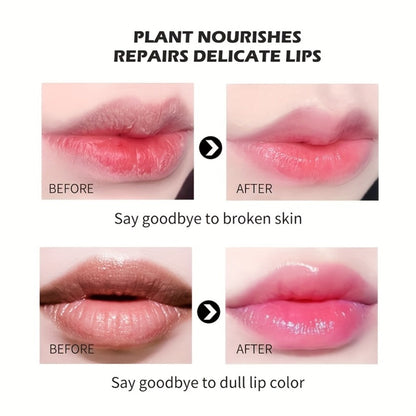 Jelly Flower Lipstick Set 6-Pack Color Changing Lip Balm Temperature Activated Tint Hydrating Squalane Formula Moisturizing Tinted Lip Gloss