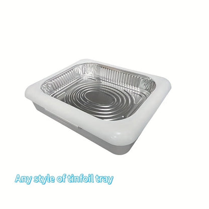 Aluminum Foil Tray with Lid - Insulated Stackable BBQ & Salad Serving Container for Outdoor Picnic
