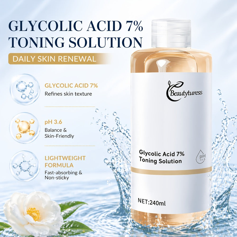 Glycolic Acid Serum with Alpha-Arbutin & Damascus Rose Water, & Smoothing Face Serum for Sensitive Skin