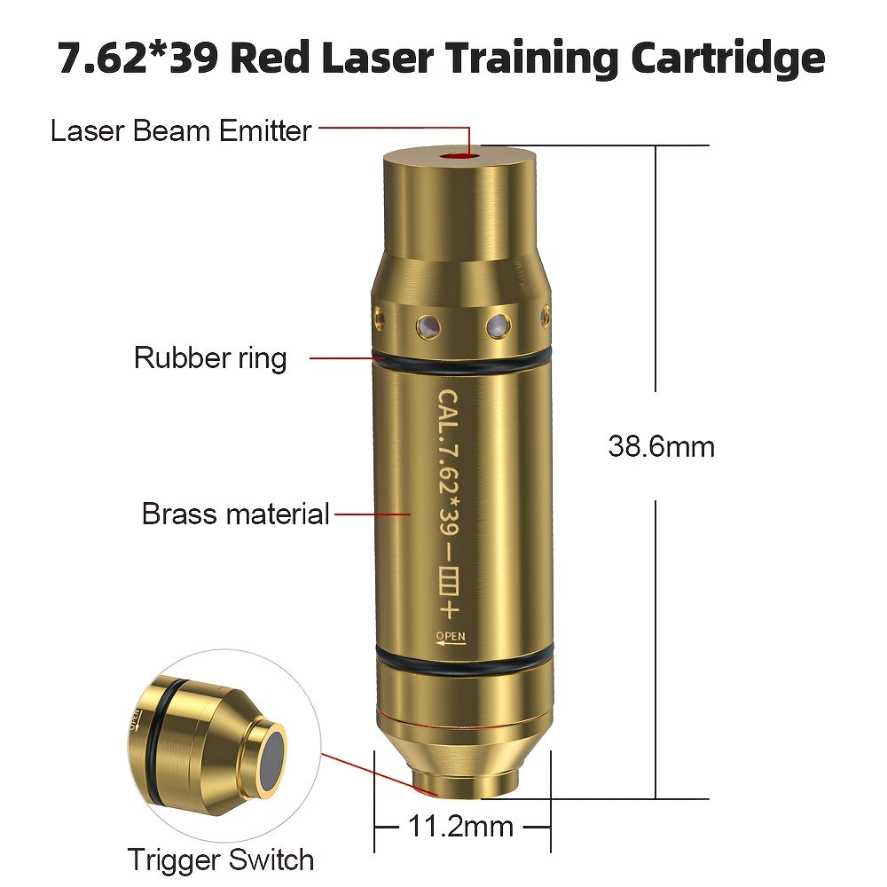 Dry Fire Laser Training Cartridge Multi-Caliber – 9mm 45ACP 223Rem 380ACP 357Sig 308Win 12GA 40Cal 6.5mm 7.62x39 | H59 Brass | Class IIIA