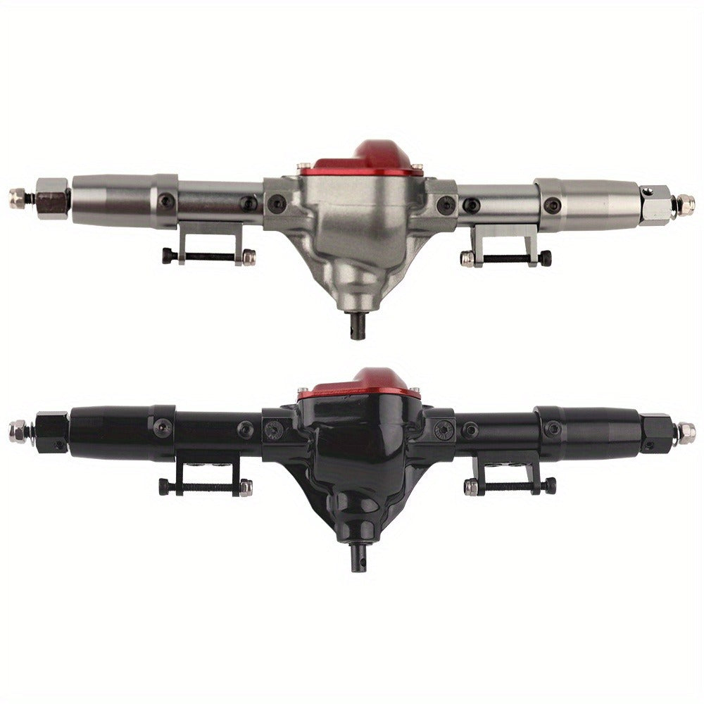 SCX10 Metal Axle Upgrade Kit CNC Aluminum Alloy Front & Rear Straight Axles – Compatible with Axial SCX10 90046 90047 1/10 RC Crawler