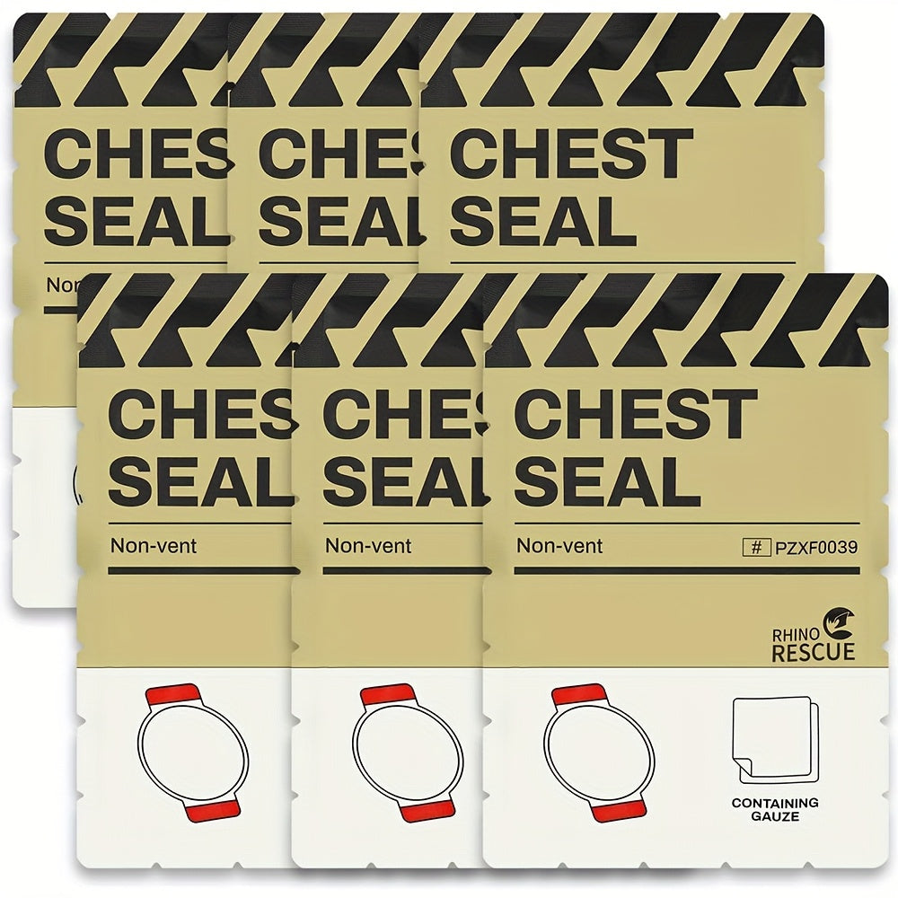 Non-Vented Chest Seal Emergency Trauma Dressing for Sucking Chest Wounds, Portable IFAK Medical Supply PA Nylon FSA HSA Eligible