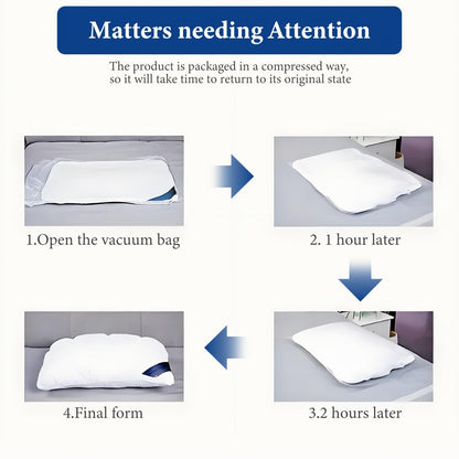 Bed Pillow Set of 2 with 900g Polyester Fill, Twisted-Flower Quilting and Adjustable Zipper