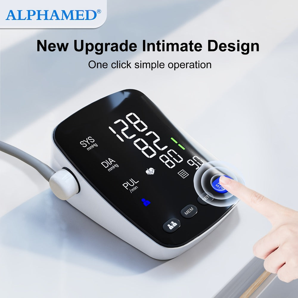 Upper Arm Blood Pressure Monitor, Digital BP Machine, Large LED Display, 2-User 198 Memory, Adjustable Cuff 8.7-17in