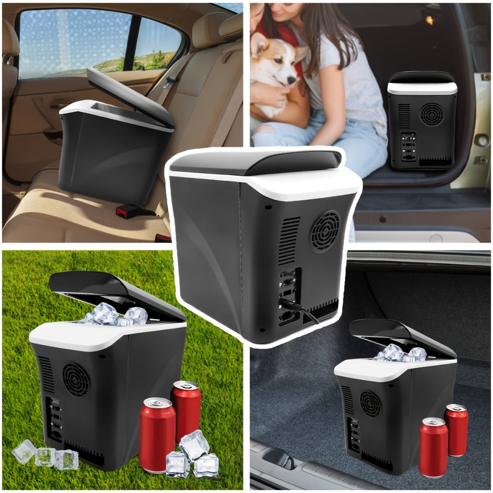 Car Mini Fridge, 3 Gallon 12V/24V DC Portable Car Refrigerator Cooler, Cools to -7°C, Fits 12x330ml Cans