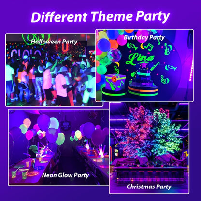 Compact USB UV Black-Light Bar Set with Pictured LED Rows, Inline Controls and 5-, 6-, 7- or 8-Pack Options