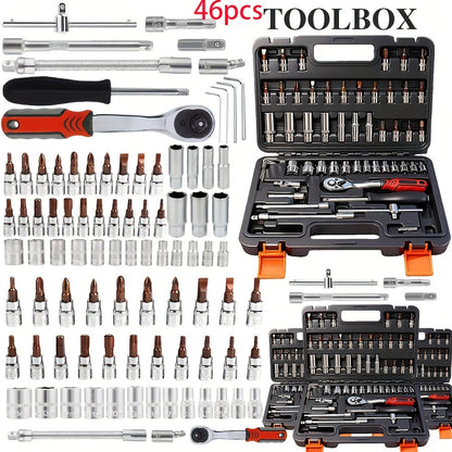 Home Tool Kit Professional, 46-Piece Essential DIY Set, 53-Piece Advanced Home & Auto Repair Kit, or 1000-Piece Complete Toolbox in Storage