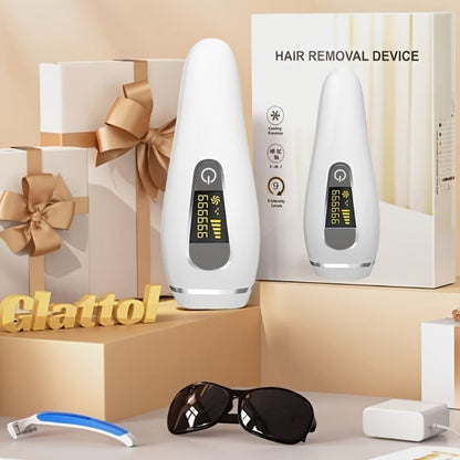 LEFINEE IPL Hair Removal Device with 999900 Flash-Counter Marking, Display and Black or White Editions