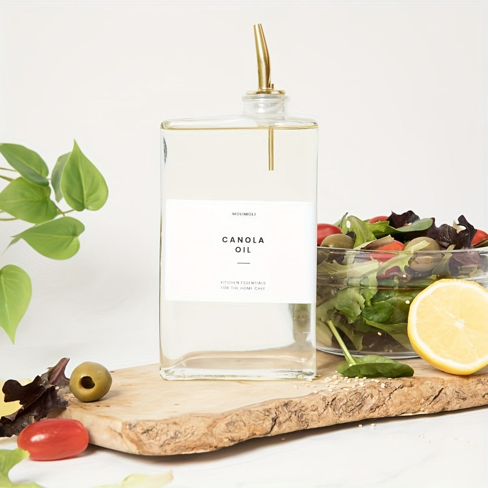 Glass Oil Dispenser Bottle 350ml – Olive Oil Vinegar Soy Sauce Coffee Syrup Dispenser for Kitchen