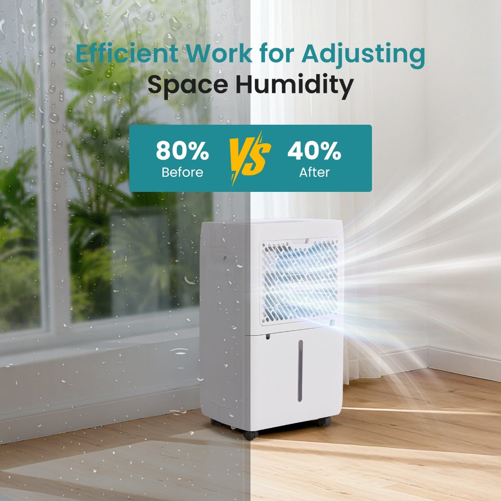 Dehumidifier for Basement 50 Pint 5500 Sq Ft with Drain Hose, Portable Home Dehumidifier for Large Room Bedroom Bathroom