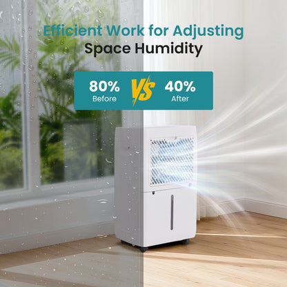 Dehumidifier for Basement 50 Pint 5500 Sq Ft with Drain Hose, Portable Home Dehumidifier for Large Room Bedroom Bathroom