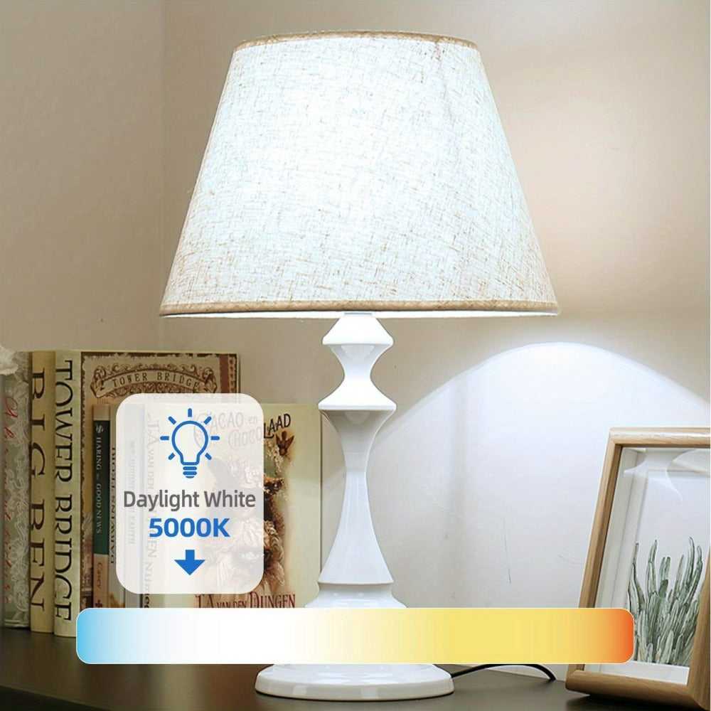 A19 LED Light Bulbs 60 Watt Equivalent, 5000K Daylight White E26 Base, 800 Lumens 9W Energy Efficient Bulb, 80+ CRI 15000 Hours Long Life