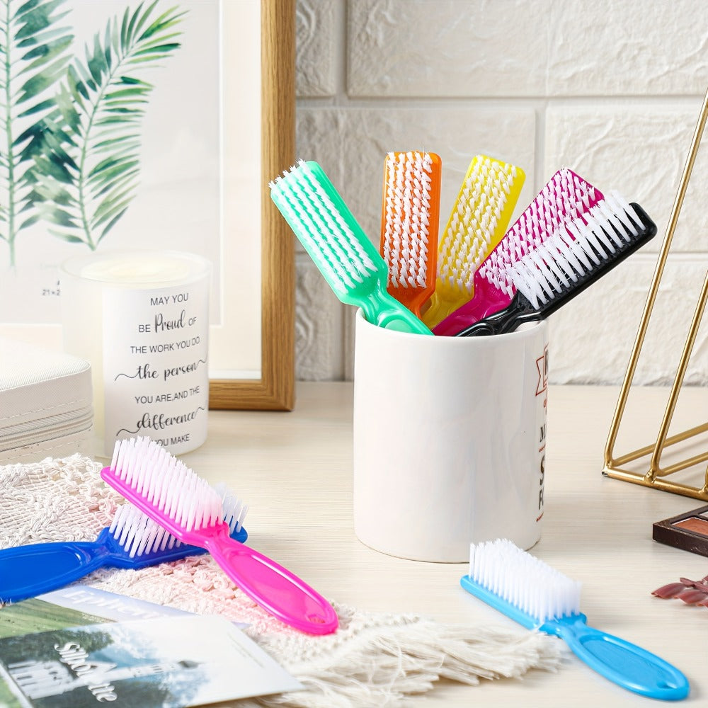 Fingernail Scrub Brush Set 120pcs Bulk – Handle Grip Nail Cleaning Brushes with Soft & Stiff Bristles, Manicure Pedicure Nail Cleaner Tools