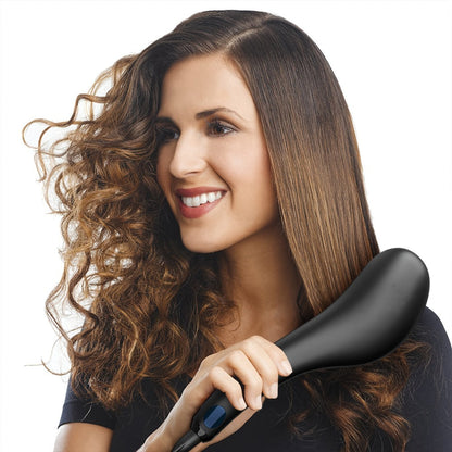 Ceramic Hair Straightener Brush 30 Sec Fast Heat Anti-Scald Straightening Comb Soft Touch, for Home, Travel and Salon Hair Styling