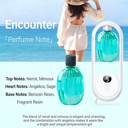 Aroma Diffuser with Five Intensity Settings, Color-Lighted Bottle Window and One- or Three-Oil Bundle Options