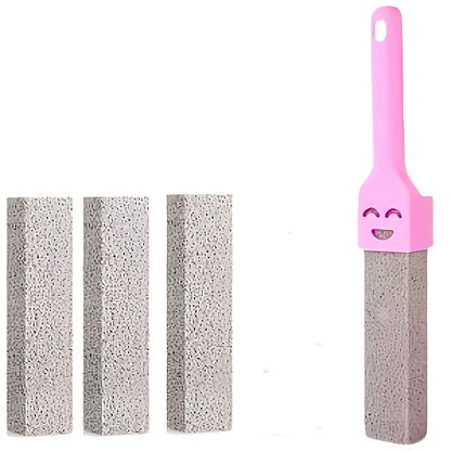 Pumice Stone Toilet Brush Set with Ergonomic Handle | Heavy-Duty Limescale Rust & Stain Remover | Non-Scratch Cleaning Tool for Bathroom