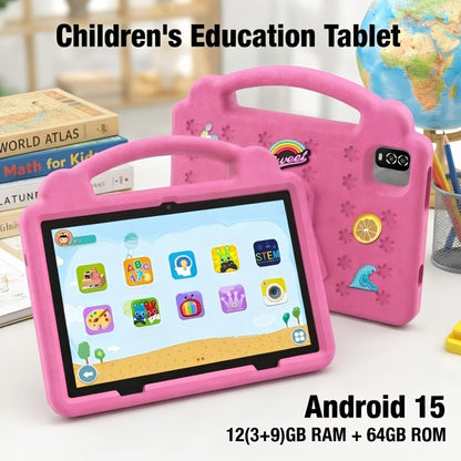 Kids Tablet 10.1 Inch with Android 15, 3GB RAM, 64GB Storage, 1TB Expansion, WiFi 6 and Case