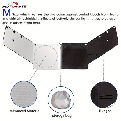 Windshield Sun Shade Universal Front & Side Window Cover UV Heat Block Privacy Protection – Upgraded 2026 Design Large Size Summer Car