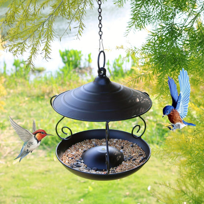 Bird Feeder, Hanging Metal Outdoor Garden Yard Decor Bird Lover Gift for Garden, Yard and Pest Management