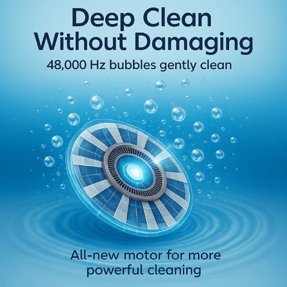 Ultrasonic Cleaner - Jewelry Machine 48000Hz Portable for Glasses Watches Dentures Rings - product detail view 3
