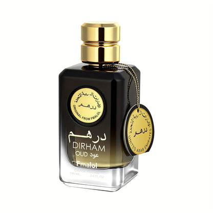 Agarwood Oud Arabic Perfume for Men 3.4 oz Luxury Woody Oriental Cologne - Dubai Middle East for Bath Time, Home Spa and Personal Care