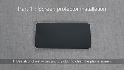 Samsung Galaxy Screen Protector + Camera Lens 2+2 Pack, 9H Anti-Spy Tempered Glass, Fingerprint Unlock Support