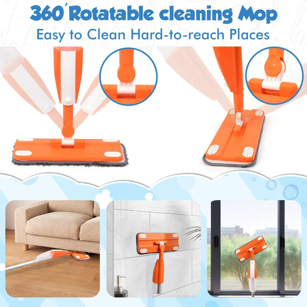 Children's Spray Mop Cleaning Toy Set with Water Sprayer & Pad with the Listed Color, Size or Set Options for Everyday Use
