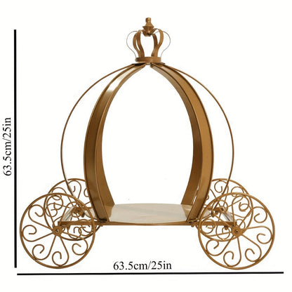 Cinderella Pumpkin Carriage Cake Stand 25 Inch - Princess Wedding Centerpiece Decoration for Entryways, Bedrooms and Living Spaces