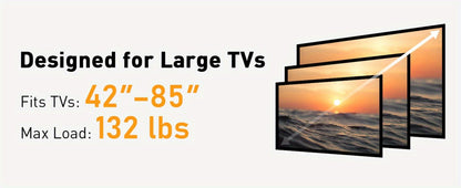 F11 Dual-Arm Full-Motion TV Wall Mount with Wide Wall Plate, Tilt, Swivel and Extension Controls
