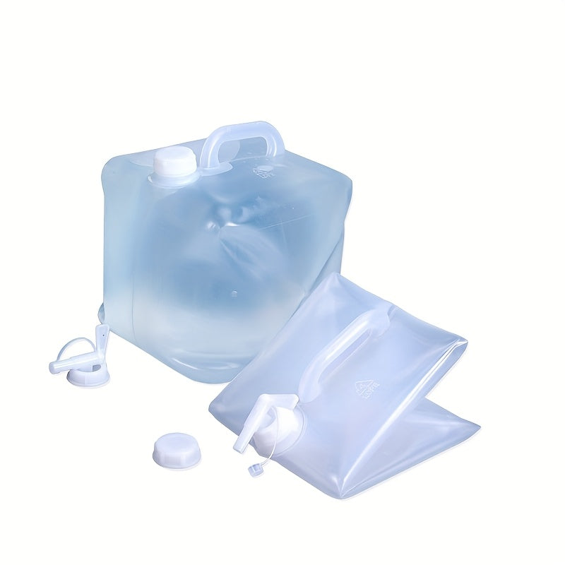 Foldable Water Storage Container 5.28 Gallon, Food-Grade BPA-Free Collapsible Water Jug with Spigot & Handle