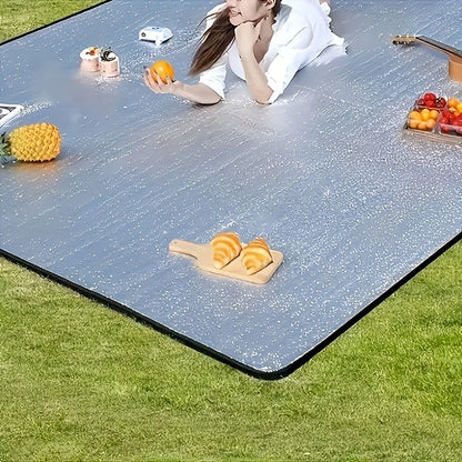 Camping Mat Extra Large 4 Person – Aluminum Foil EPE Foam Waterproof Picnic Blanket, Double-Sided Moisture-Proof Thermal Insulation Pad