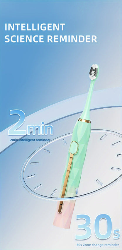 Electric Toothbrush Set with IPX8 Rating, 10 Brush Heads, Travel Case, Holder and Five Color Bundles