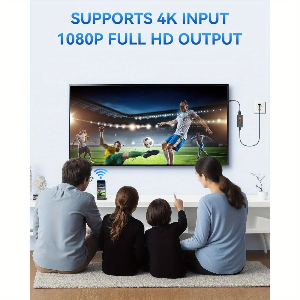 AirPlay Miracast Screen Mirroring Dongle 1080P - Wireless HDMI Display Adapter for iPhone Android Mac Windows PC to TV Projector