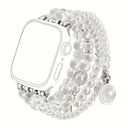 Pearl Watch Band for Apple Watch Series 11 10 9 8 7 6 5 4 3 2 1 SE Bling Jewelry Bracelet Strap for an Everyday Personal Care Routine
