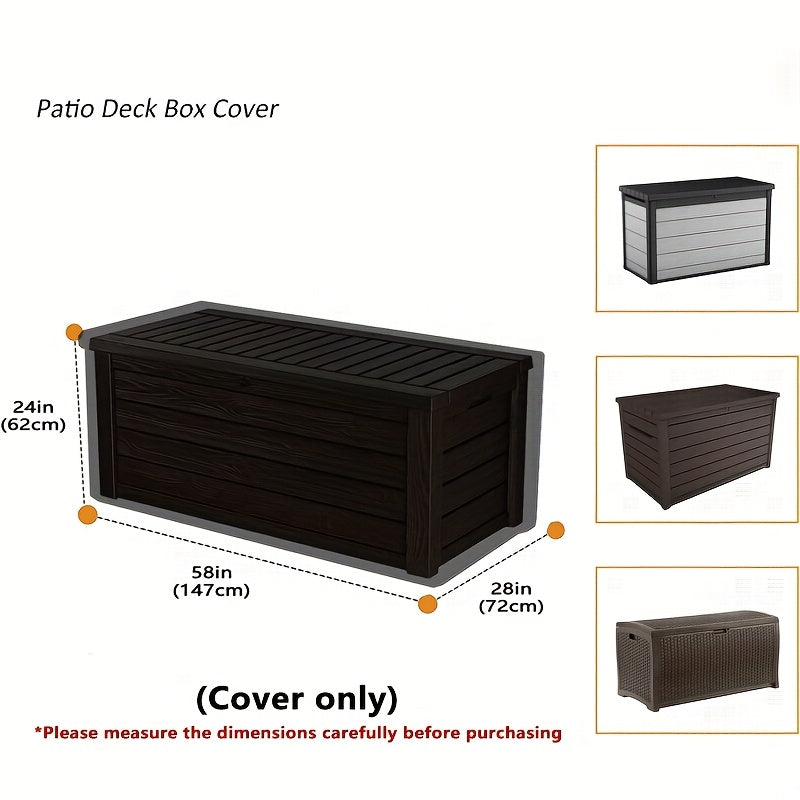 Deck Box Cover Heavy Duty Waterproof | Outdoor Storage Cabinet Patio