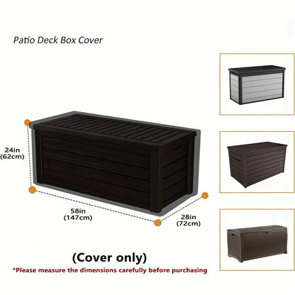 Deck Box Cover Heavy Duty Waterproof | Outdoor Storage Cabinet Patio